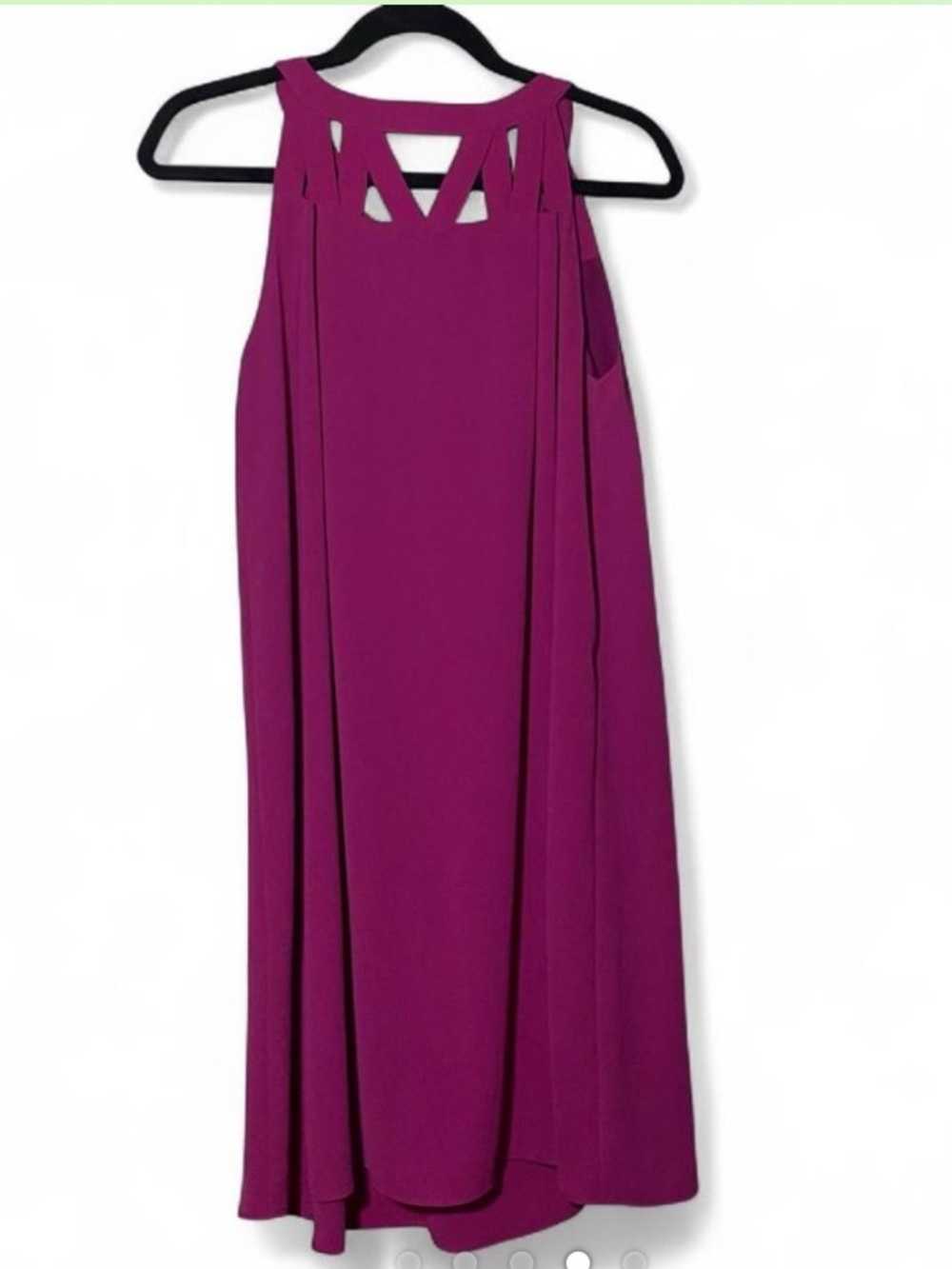 Aryeh Fuchsia Midi Skirt with Keyhole Back